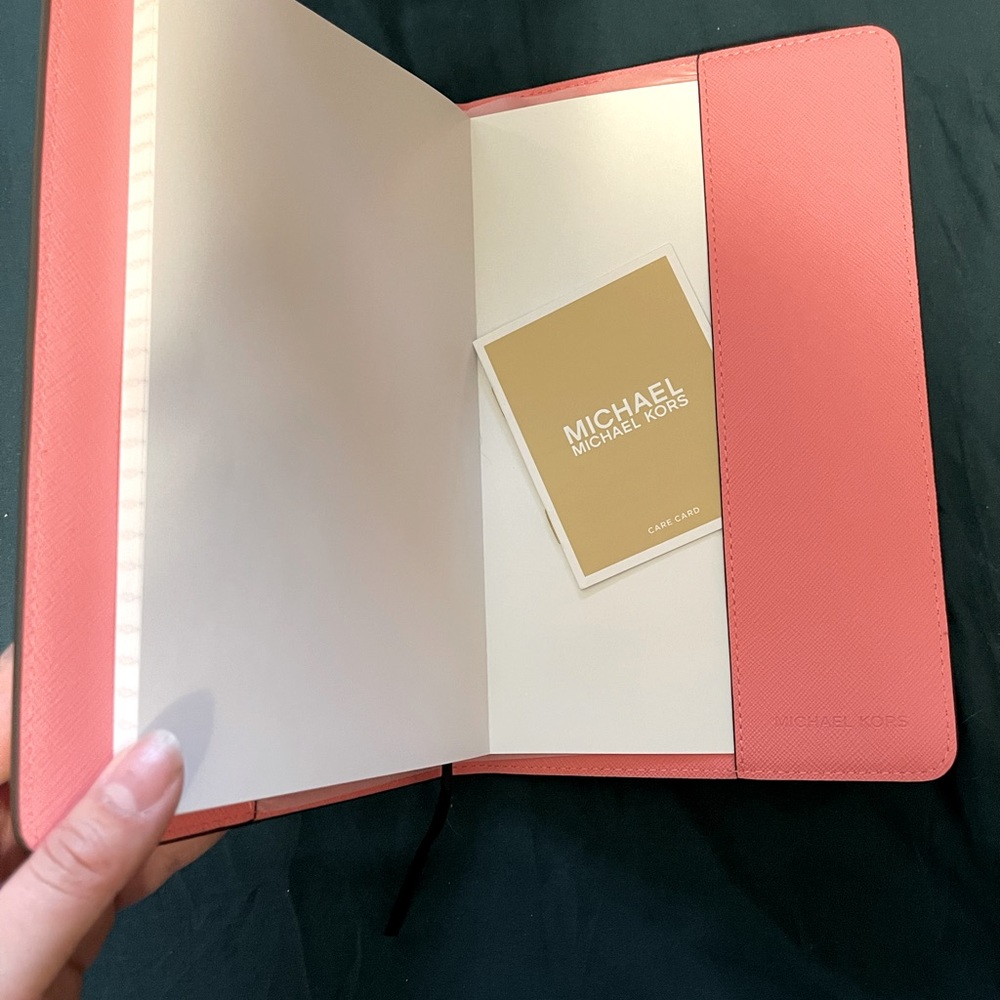 Michael Kors coral notebook cover plus notebook